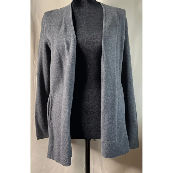 Talbots Grey Open Cardigan Pockets Women’s Long Sleeve Sweater NEW Size XS - Picture 1 of 6